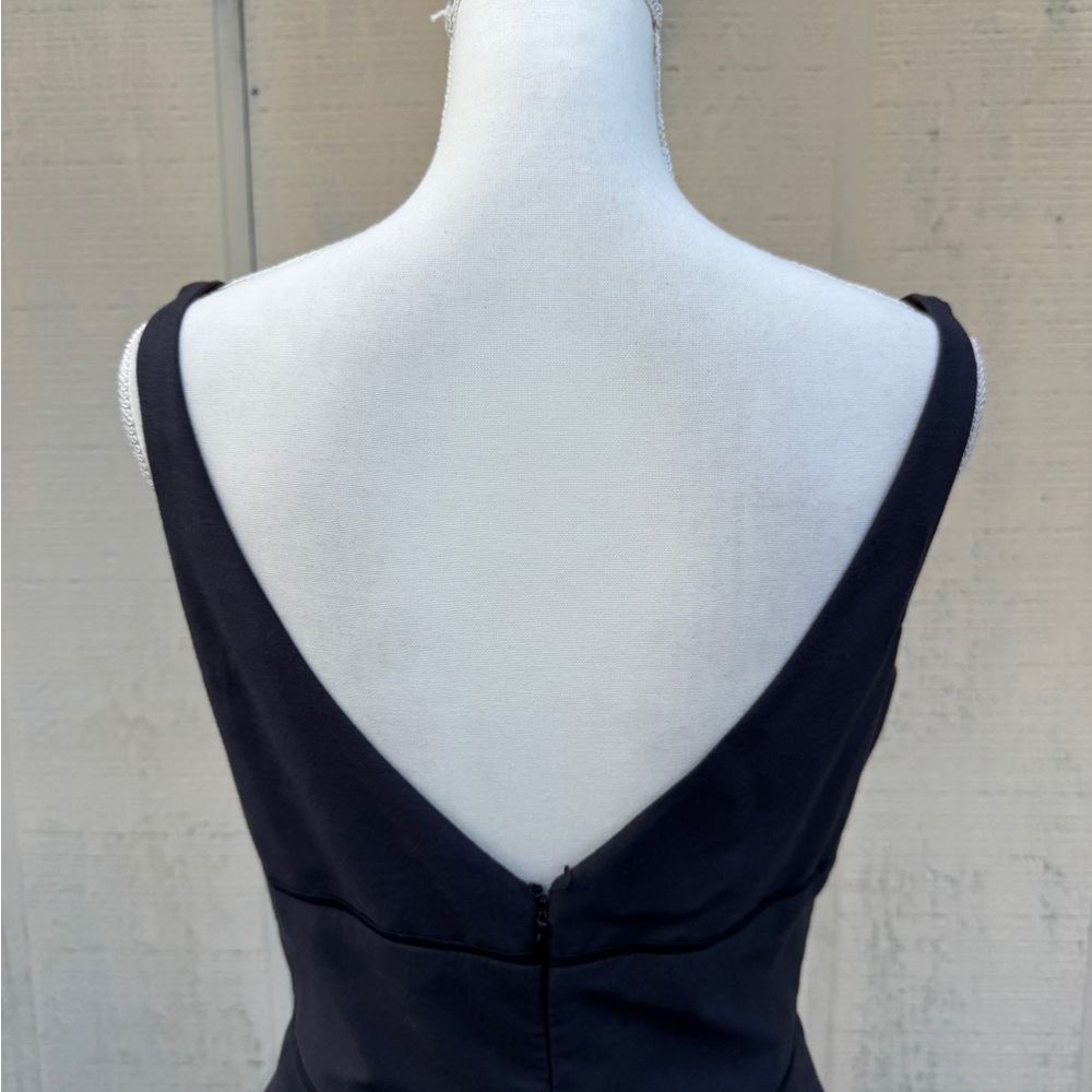 Vintage Elegant Purple Black Sleeveless Cocktail Dress - Picture 4 of 10